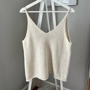 Small/ medium cream knit tank top